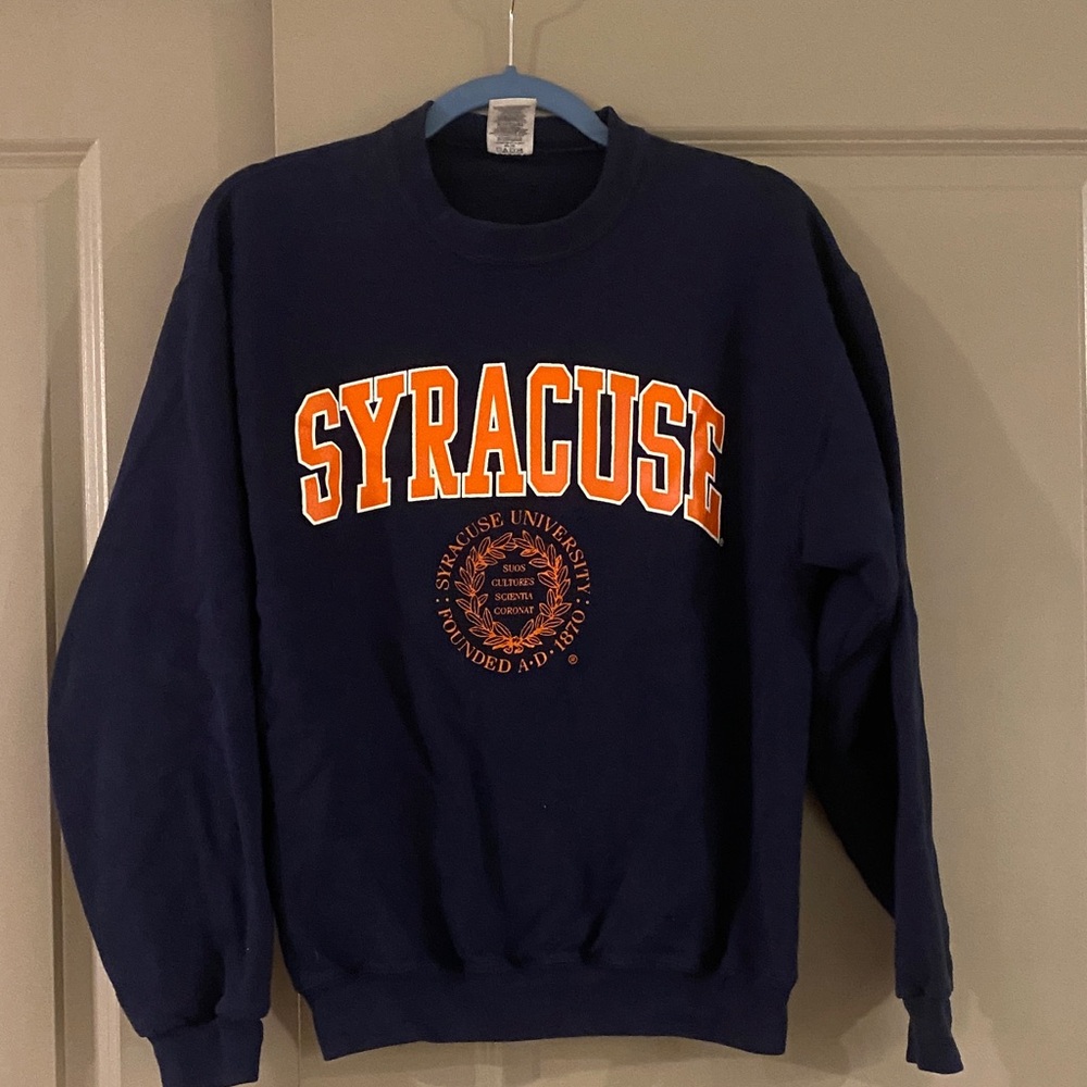 Syracuse University Navy Crewneck Sweatshirt Size Medium